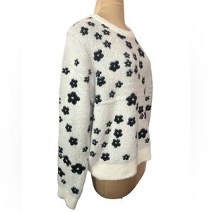 Philosophy Black and White Floral Sweater